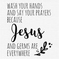 Youngs 14 in. Wood Jesus & Germs Wall Plaque 38601